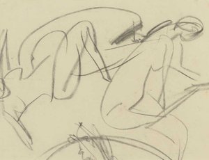 Campesinos alpinos, reverso bañistas de Ernst Ludwig Kirchner